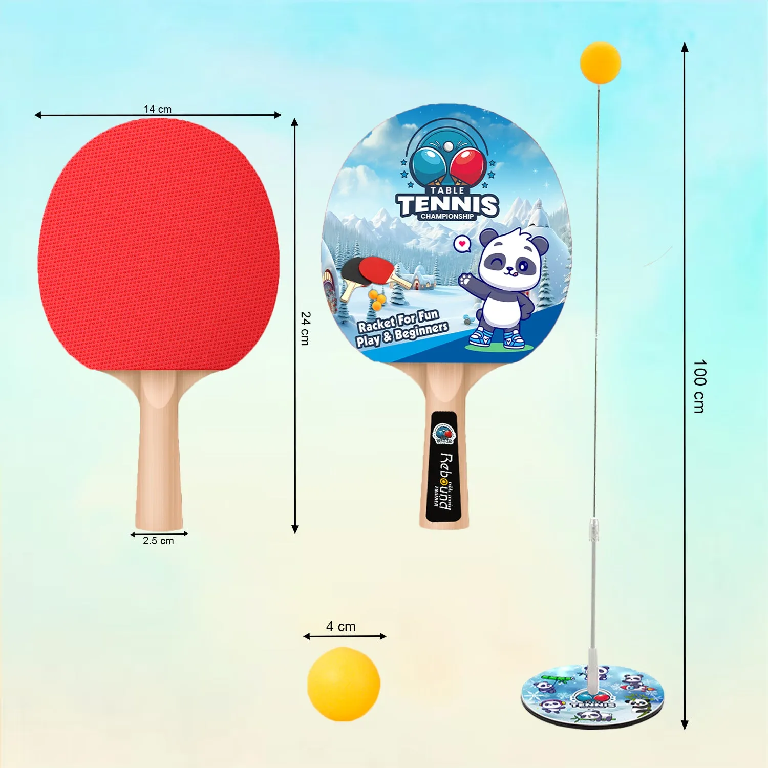 TABLE TENNIS TRAINER INDOOR OUTDOOR ADULTS TEENAGERS TOYS,REBOUND RACKETS AND BALLS BASE TRAINING PRACTICE SET,GAMES FOR BOYS & GIRLS