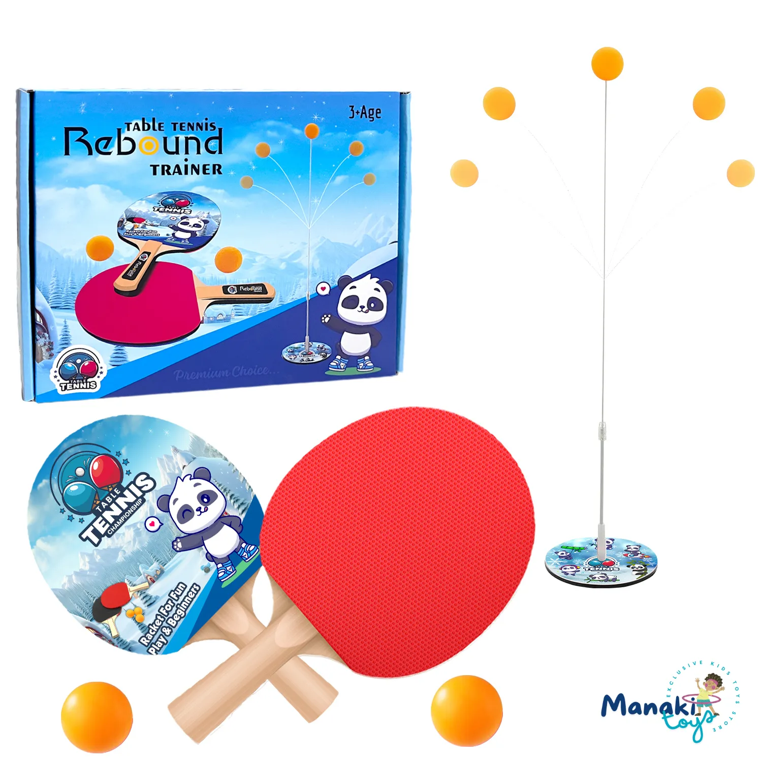 TABLE TENNIS TRAINER INDOOR OUTDOOR ADULTS TEENAGERS TOYS,REBOUND RACKETS AND BALLS BASE TRAINING PRACTICE SET,GAMES FOR BOYS & GIRLS