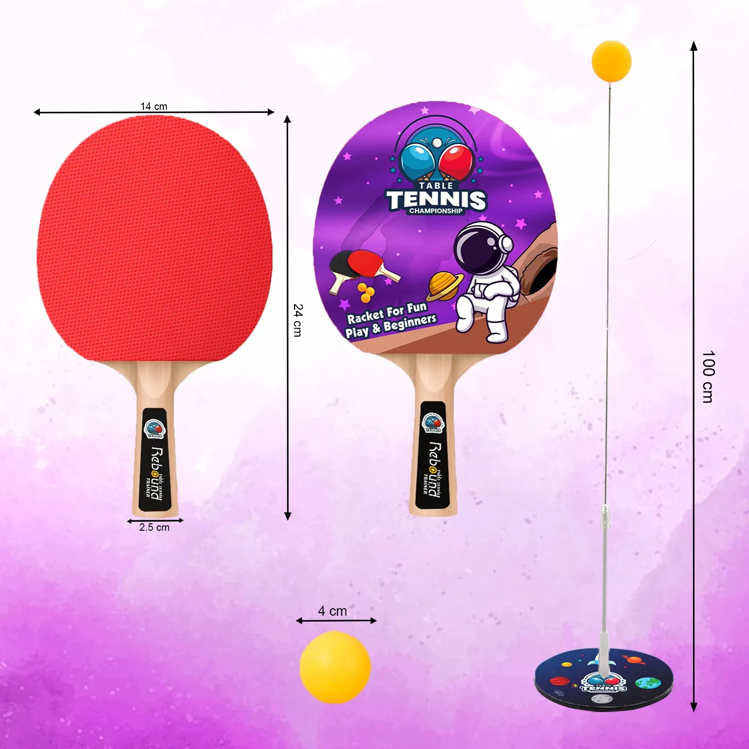 TABLE TENNIS TRAINER INDOOR OUTDOOR ADULTS TEENAGERS TOYS,REBOUND RACKETS AND BALLS BASE TRAINING PRACTICE SET,GAMES FOR BOYS & GIRLS