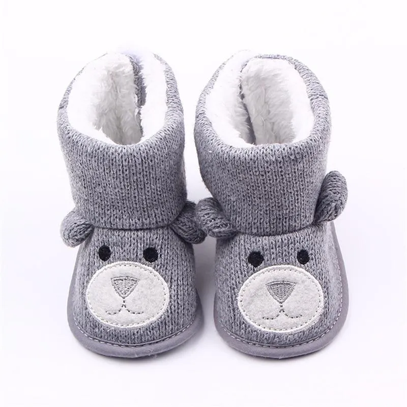 Unisex Baby Winter Bear Cartoon Super Warm Boots