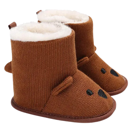 Unisex Baby Winter Bear Cartoon Super Warm Boots