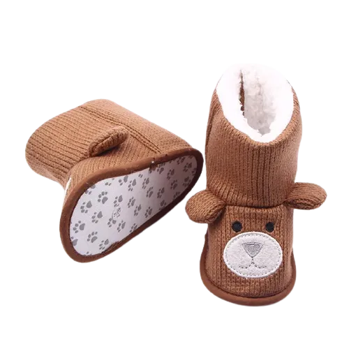 Unisex Baby Winter Bear Cartoon Super Warm Boots