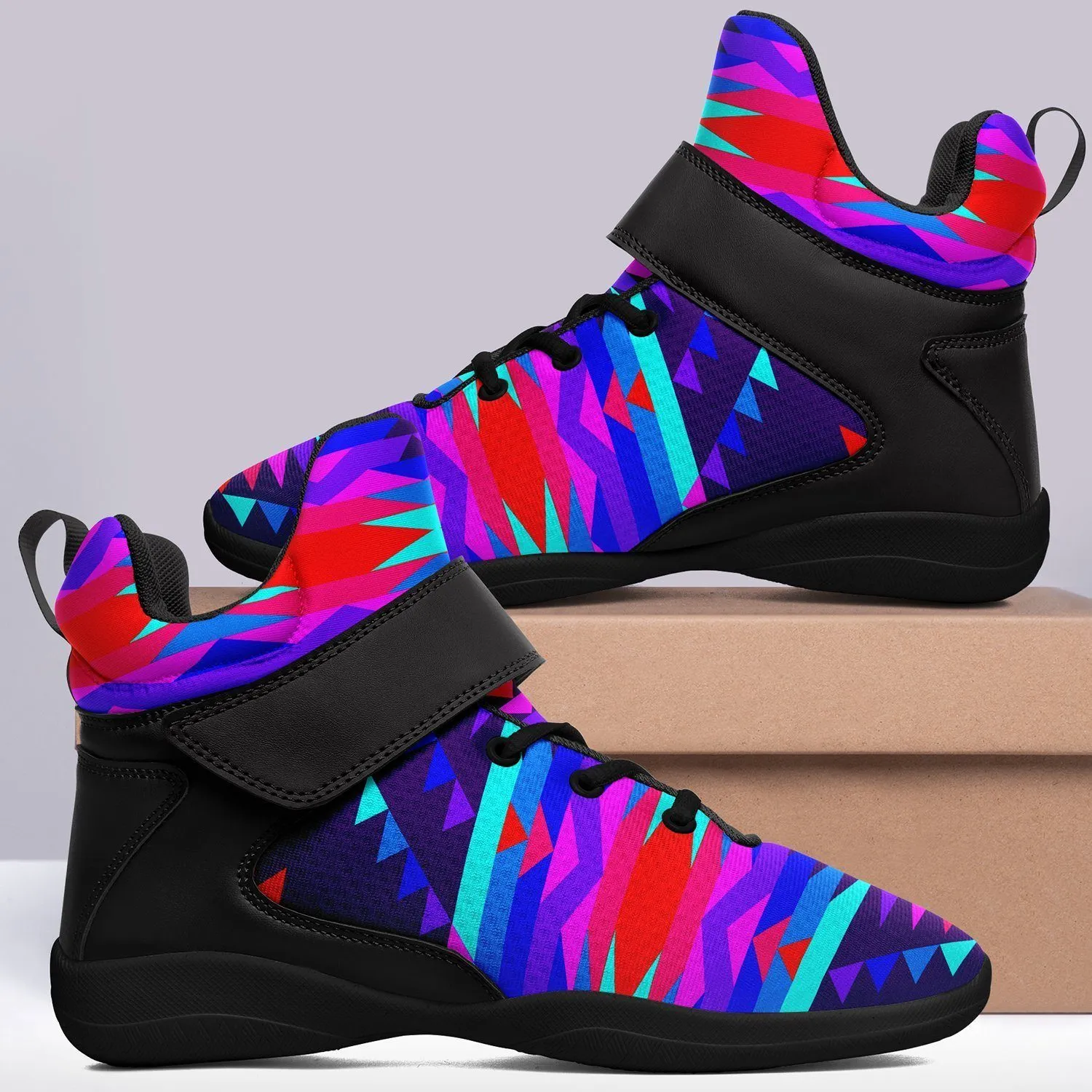 Visions of Peace Ipottaa Basketball / Sport High Top Shoes - Black Sole