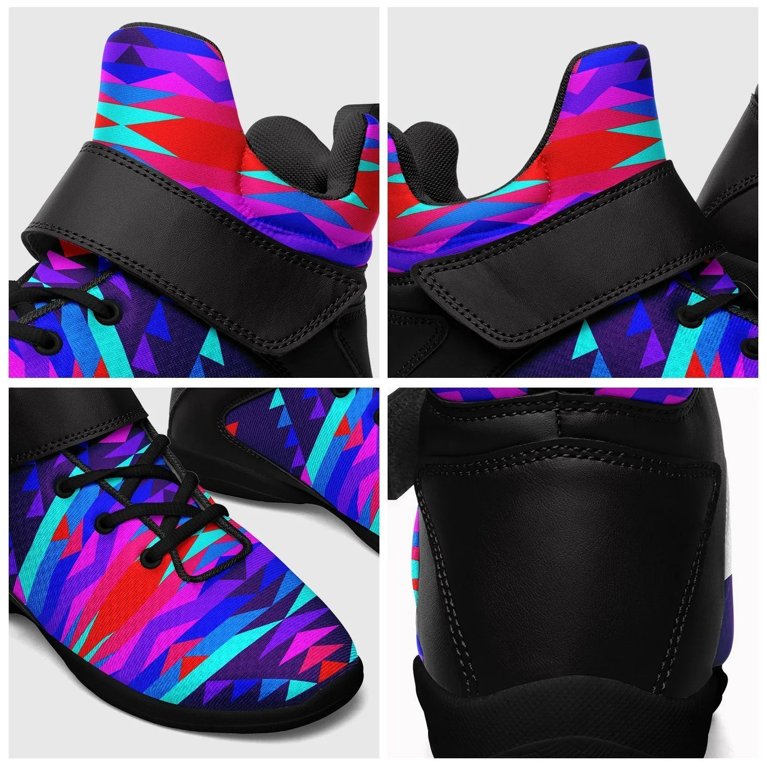 Visions of Peace Ipottaa Basketball / Sport High Top Shoes - Black Sole