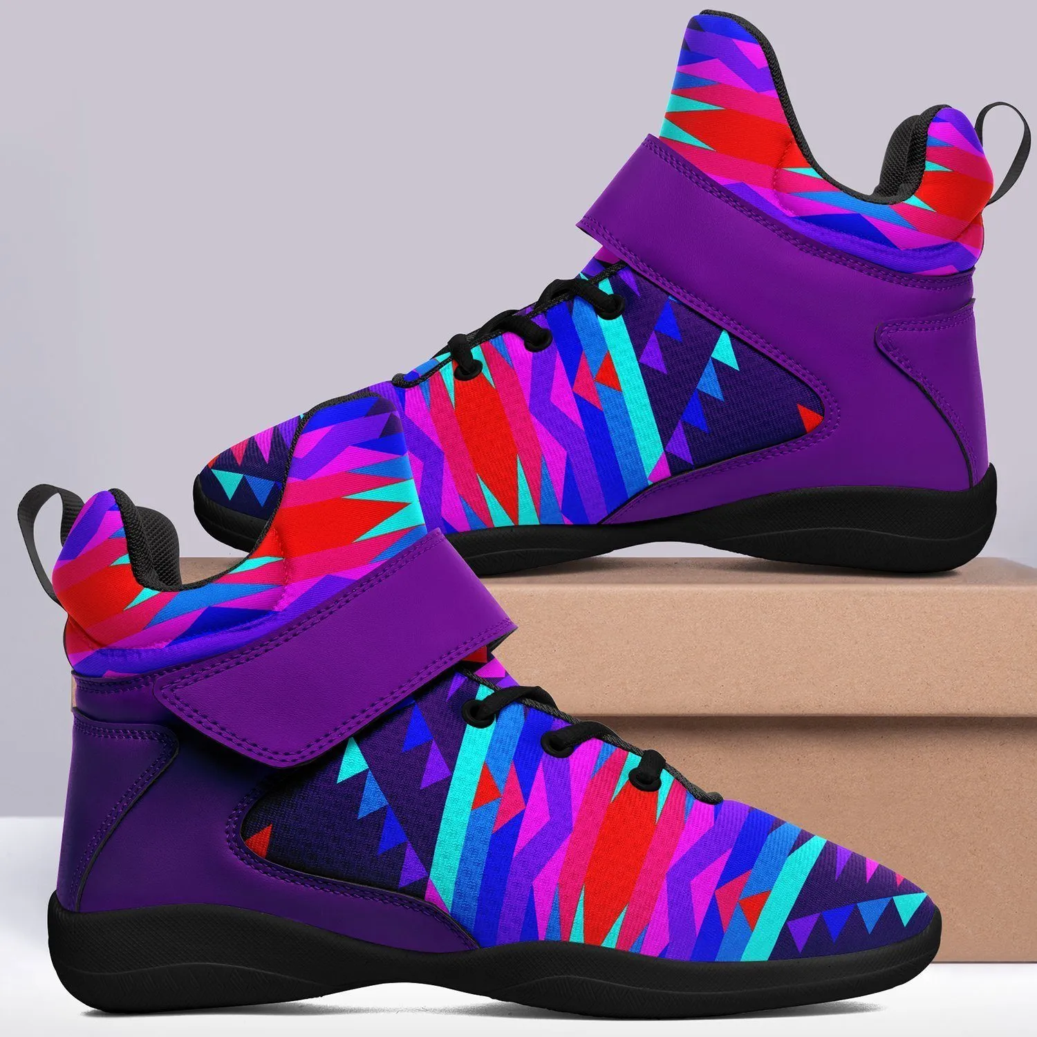 Visions of Peace Ipottaa Basketball / Sport High Top Shoes - Black Sole