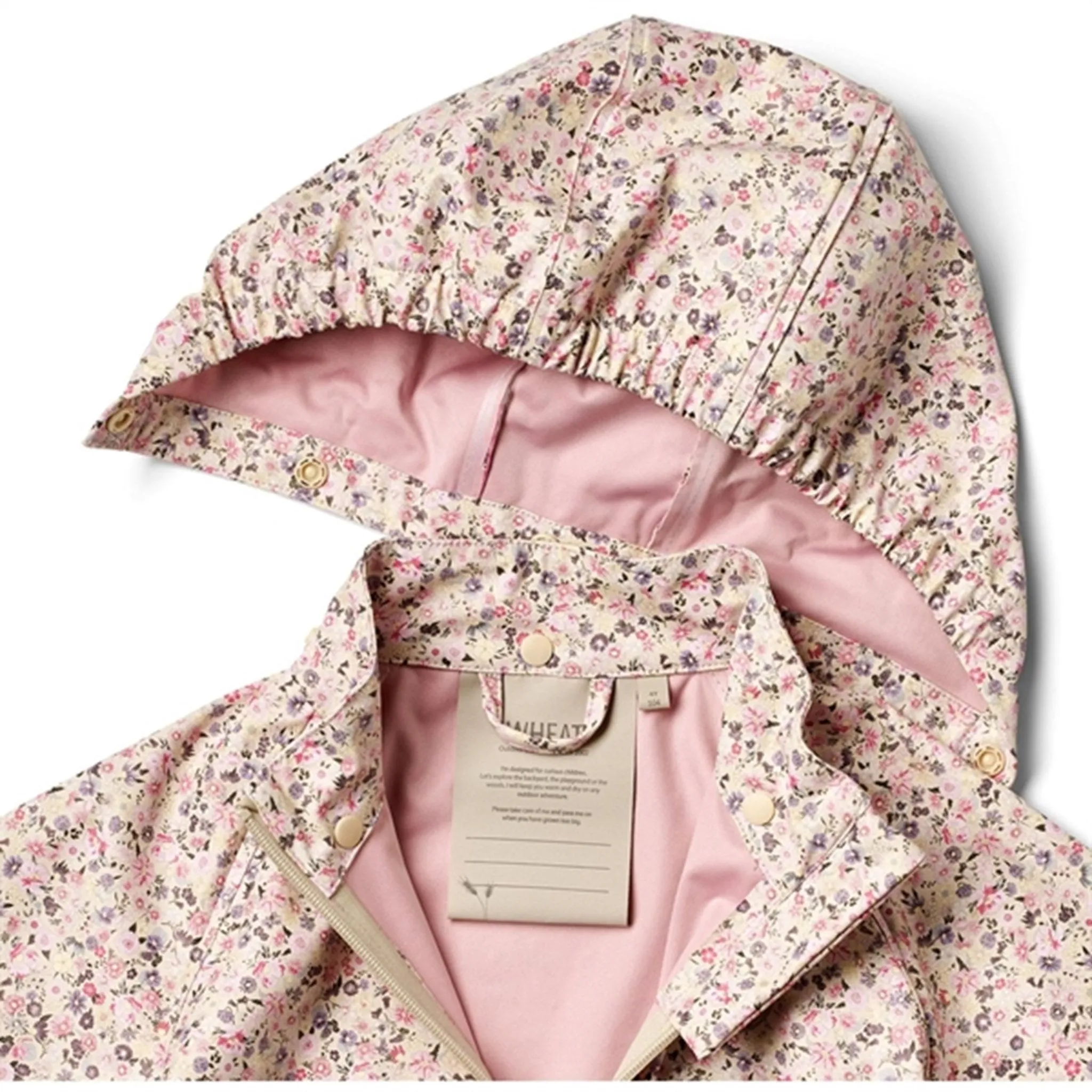 Wheat Rain Jacket Charlie Clam Multi Flowers