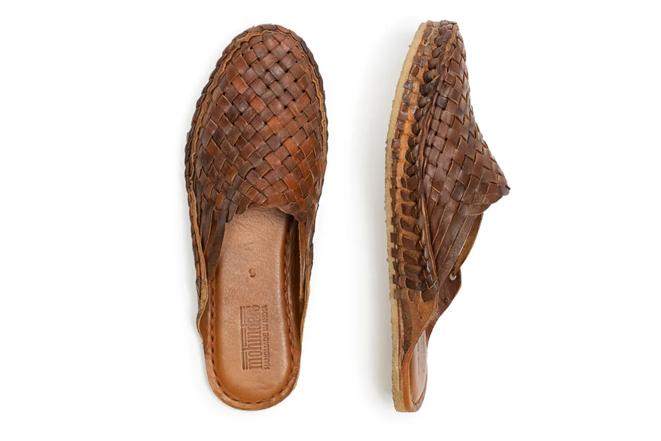 Women's Woven Slide in Walnut by Mohinders