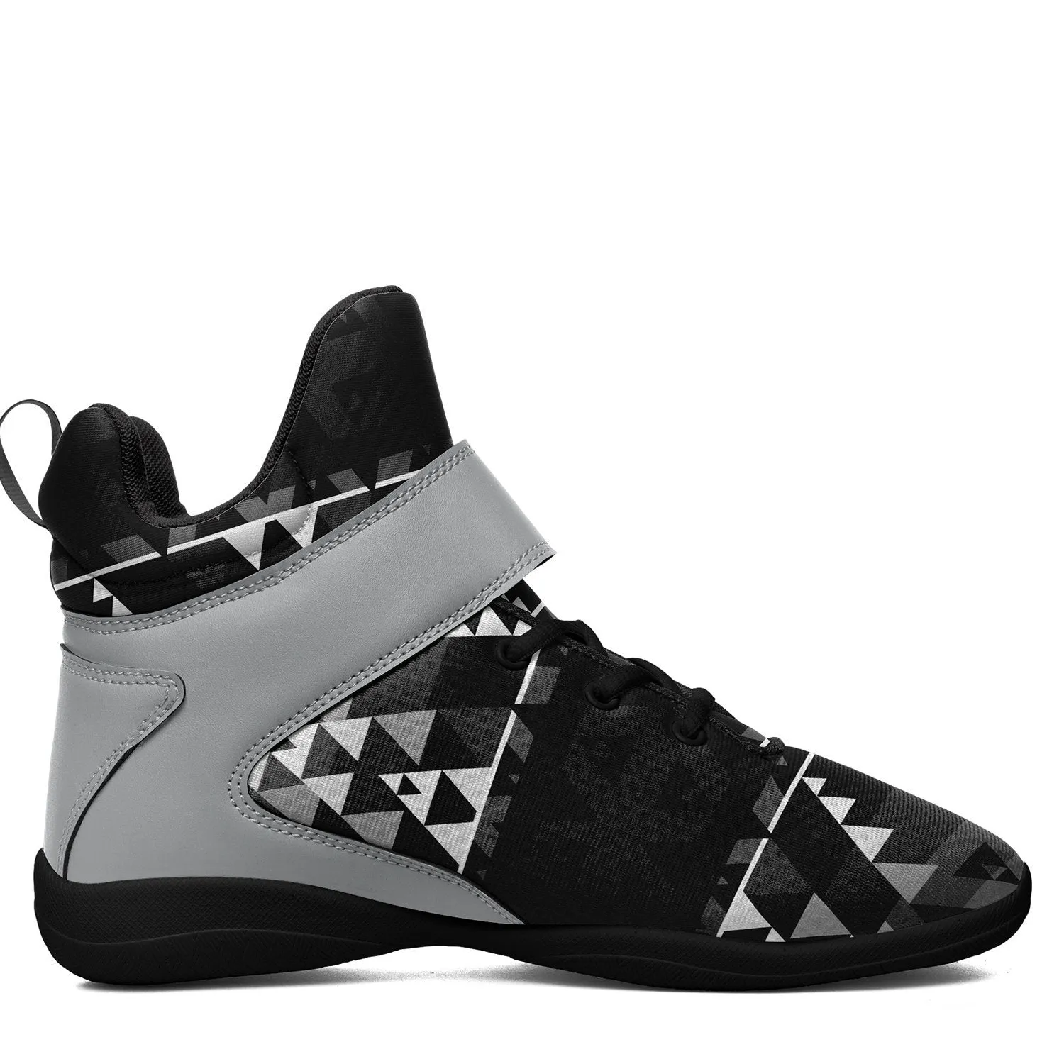 Writing on Stone Black and White Kid's Ipottaa Basketball / Sport High Top Shoes