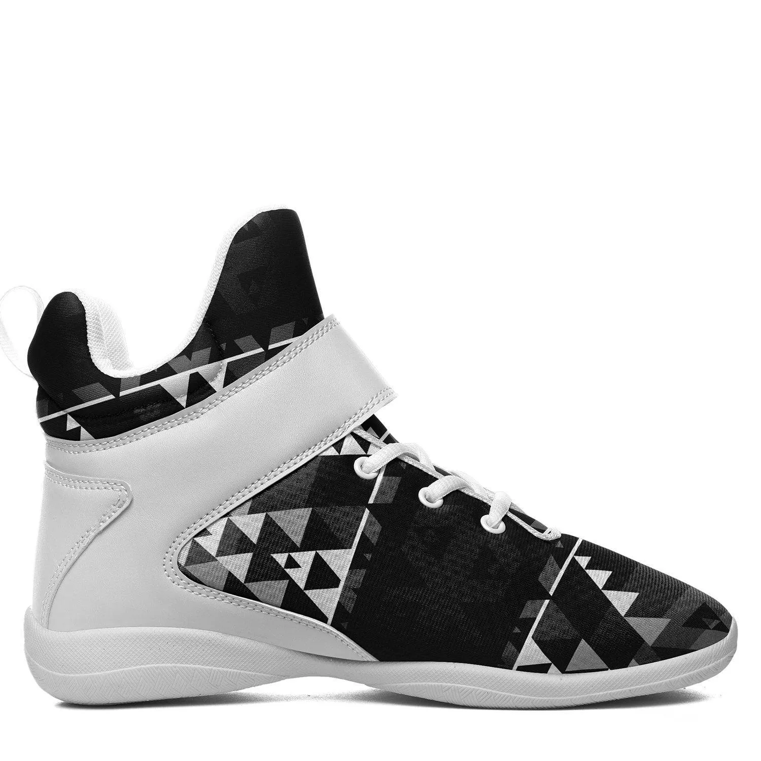 Writing on Stone Black and White Kid's Ipottaa Basketball / Sport High Top Shoes